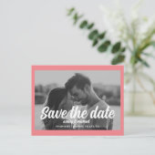 Moderne, elegante Foto Save the Date-Karte Postkarte (Stehend Vorderseite)