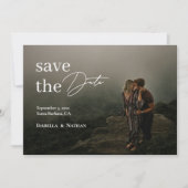 Moderne elegante Foto-Script-Overlay-Hochzeit Save The Date (Vorderseite)