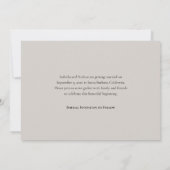 Moderne elegante Foto-Script-Overlay-Hochzeit Save The Date (Rückseite)