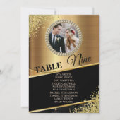 Moderne elegante Foto Seating Chart Card Karte (Rückseite)