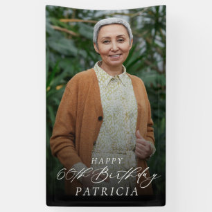 Moderne elegante Foto zur 60. Geburtstagsfeier Banner