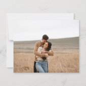 Moderne elegante Fotobudget-Hochzeitseinladung (Rückseite)