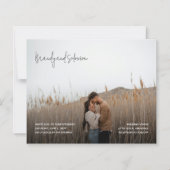 Moderne elegante Fotobudget-Hochzeitseinladung (Vorderseite)