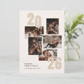 Moderne elegante Fotocollage Weihnachten & Neujahr (Stehend Vorderseite)