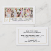 Moderne, elegante Fotografie mit weißen schicken G Visitenkarte (Vorne/Hinten)