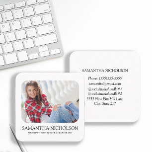 Moderne elegante Fotogratulations-Visitenkarte Quadratische Visitenkarte