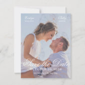 Moderne elegante Fotohochzeit Save The Date (Vorderseite)