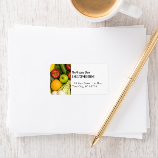 Moderne Elegante Frische Pasta machen Grotto Ameri Adressaufkleber (Insitu)