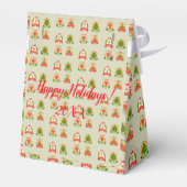 Moderne Elegante frohe Weihnachtsfeiertage Geschenkschachtel (Rückseite)