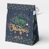 Moderne Elegante frohe Weihnachtsfeiertage Geschenkschachtel (Rückseite)