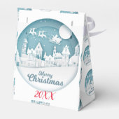 Moderne Elegante frohe Weihnachtsfeiertage Geschenkschachtel (Rückseite)