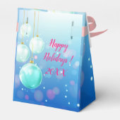 Moderne Elegante frohe Weihnachtsfeiertage Geschenkschachtel (Rückseite)