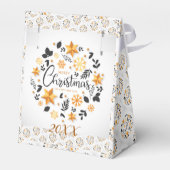 Moderne Elegante frohe Weihnachtsfeiertage Geschenkschachtel (Rückseite)