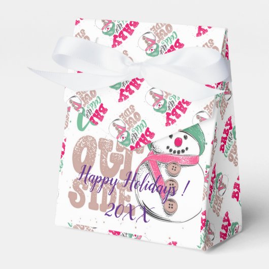 Moderne Elegante frohe Weihnachtsfeiertage Geschenkschachtel (Vorderseite)