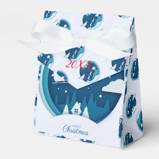 Moderne Elegante frohe Weihnachtsfeiertage Geschenkschachtel (Vorderseite)