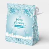 Moderne Elegante frohe Weihnachtsfeiertage Geschenkschachtel (Rückseite)