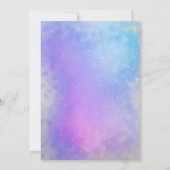 Moderne, elegante Galaxie Save the Date (Rückseite)
