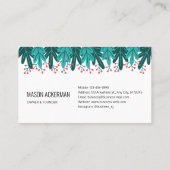 Moderne Elegante Gartenarbeit / Gartenpflege Visitenkarte (Rückseite)