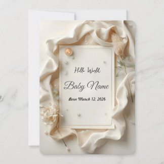 Moderne elegante Geburtsanzeige für Babys Feiertagskarte