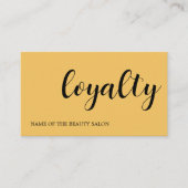 Moderne Elegante Gelbe Schwarze Schönheit Treuekarte (Vorderseite)