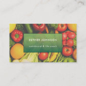 Moderne elegante Gemüse Ernährung Coach Visitenkarte (Vorderseite)