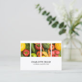 Moderne elegante Gemüse Foto Nutritionist Koch Visitenkarte (Stehend Vorderseite)