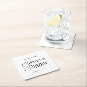 Moderne elegante Generalprobe-Dinnerparty Rechteckiger Pappuntersetzer (Vor Ort)