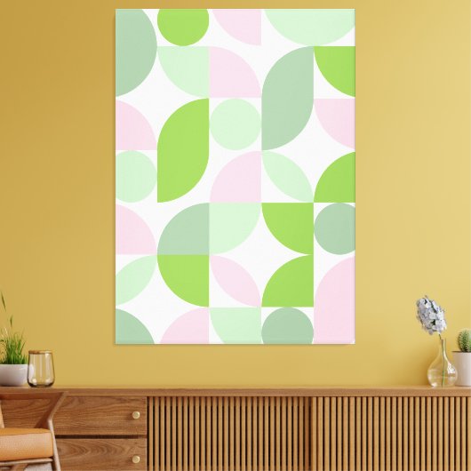 Moderne Elegante Geometrische Abstrakte Minimalist Leinwanddruck (Insitu (Wohnzimmer))