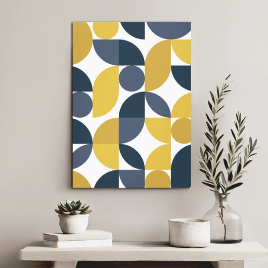 Moderne Elegante Geometrische Abstrakte Minimalist Leinwanddruck