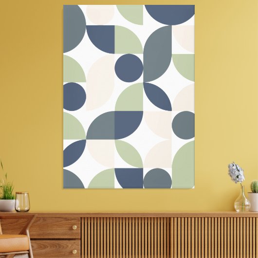 Moderne Elegante Geometrische Abstrakte Minimalist Leinwanddruck (Insitu (Wohnzimmer))