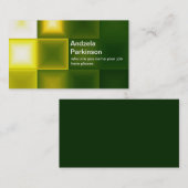 Moderne elegante geometrische Formen von Grün und  Visitenkarte (Vorne/Hinten)