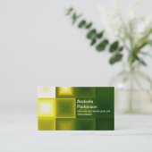 Moderne elegante geometrische Formen von Grün und  Visitenkarte (Stehend Vorderseite)