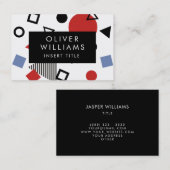 Moderne elegante geometrische Kunst-elegante Visitenkarte (Vorne/Hinten)