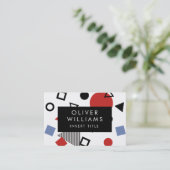 Moderne elegante geometrische Kunst-elegante Visitenkarte (Stehend Vorderseite)