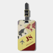 Moderne elegante Gepäckmarke für Reisen Gepäckanhänger (Vorderseite vertikal)