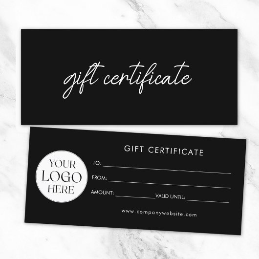 Moderne elegante Geschäftslogo-Geschenkkarte