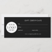 Moderne elegante Geschäftslogo-Geschenkkarte (Rückseite)