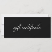 Moderne elegante Geschäftslogo-Geschenkkarte (Vorderseite)