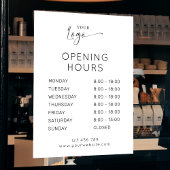 Moderne elegante Geschäftslogos - Weiße Öffnungsze Fensteraufkleber