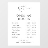 Moderne elegante Geschäftslogos - Weiße Öffnungsze Fensteraufkleber (Blatt)