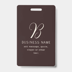 Moderne elegante Geschäftsnamens-Monogramm Dunke Ausweis