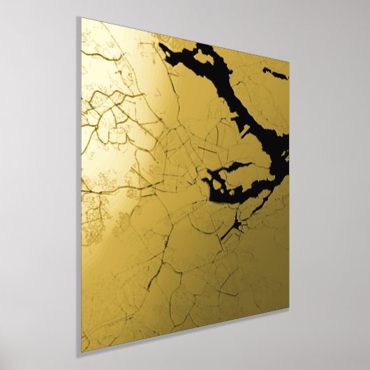 Moderne elegante Geschenkkarte Stockholm Schweden Foliendrucke (Ablage )