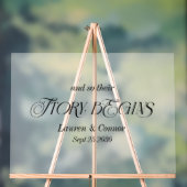 Moderne, elegante Geschichte beginnt Hochzeit Matt Acrylschild (Neutral)