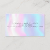 Moderne Elegante Girl Face Silhouette Holographic Visitenkarte (Rückseite)