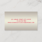 Moderne Elegante Girly Beruflich, Rote Lippen Visitenkarte (Rückseite)