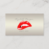 Moderne Elegante Girly Beruflich, Rote Lippen Visitenkarte (Vorderseite)