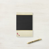 Moderne Elegante Girly, Black, Cream, Blume Heel Post-it Klebezettel (Auf Schreibtisch)
