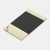 Moderne Elegante Girly, Black, Cream, Blume Heel Post-it Klebezettel (angewinkelt)