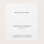 Moderne Elegante Glamour Imitate Gold Luxus Vorlag Visitenkarten (Innenseite Aufgefaltet)