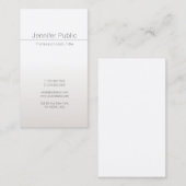 Moderne Elegante Glamour Imitate Silver Trendy Lux Visitenkarte (Vorne/Hinten)